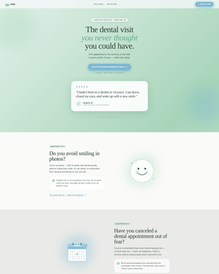 Calm - Soothing Sedationdentist Landing Page Template