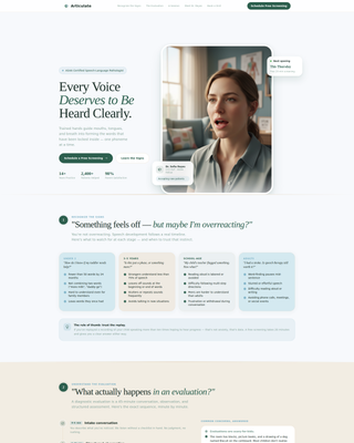 Articulate - Trusted Speechpathologist Landing Page Template