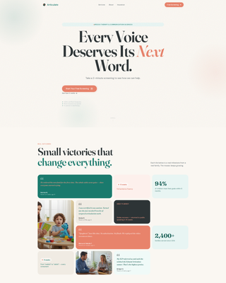 Articulate - Transformative Speechpathologist Landing Page Template