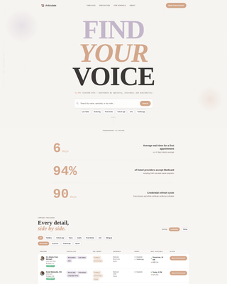 Articulate - Trusted SLP Landing Page Template