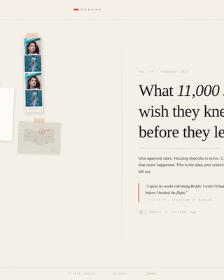 Abroad - Compelling Studyabroad Landing Page Template