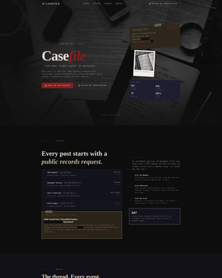 Casefile - Compelling Truecrime Landing Page Template