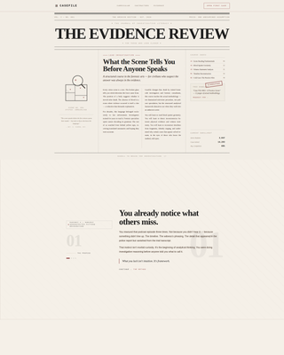 Casefile — Immersive Forensic Education Landing Page Template