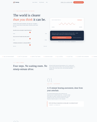 Clarity - Trusted Teleaudiology Landing Page Template
