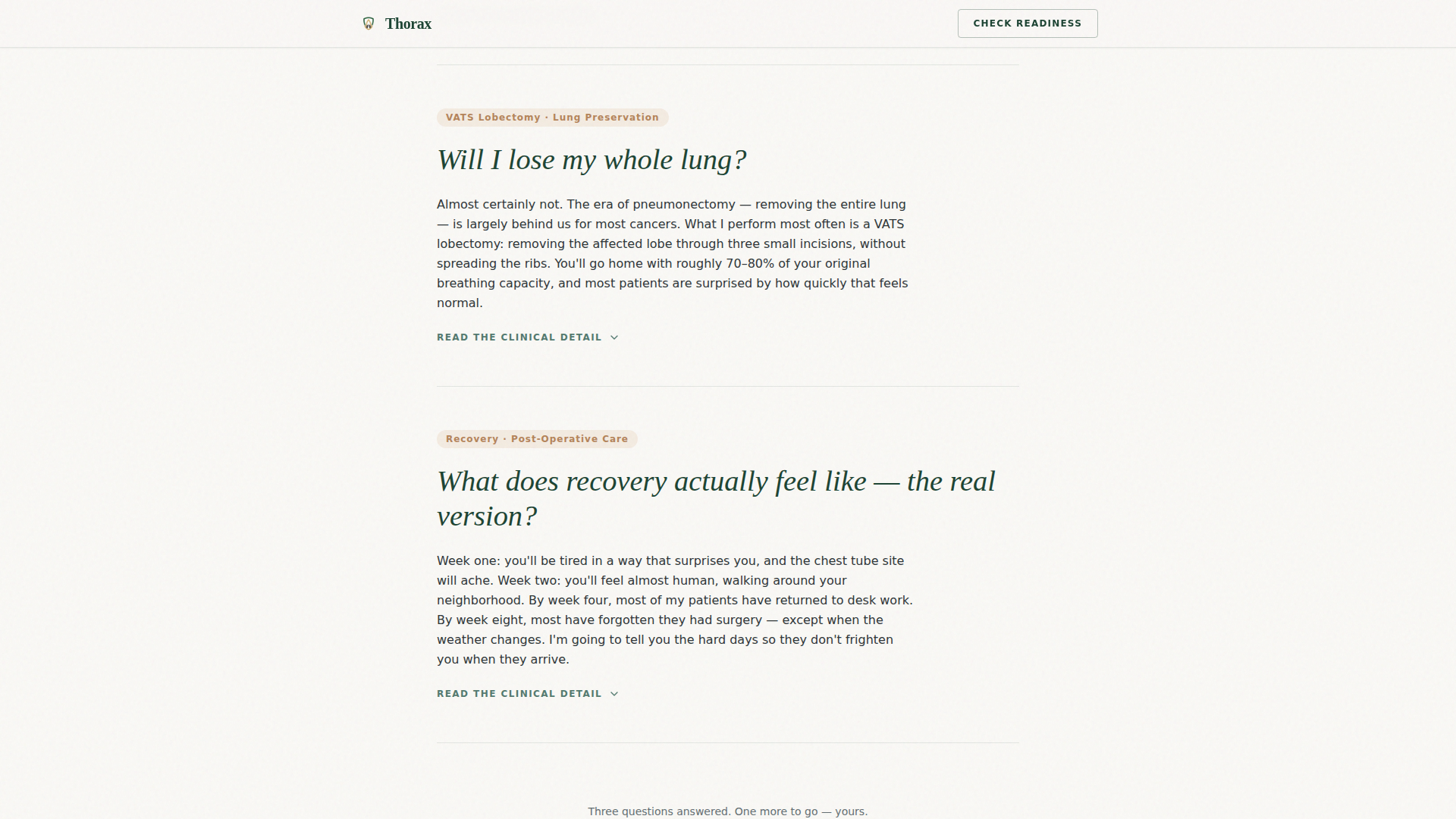 Thoracic Surgeon New Patient Landing Page Template