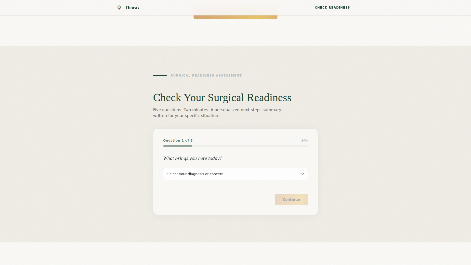 Thoracic Surgeon New Patient Landing Page Template
