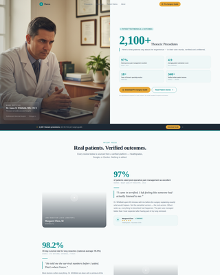 Cardiac — Authoritative Cardiac Surgeon Landing Page Template