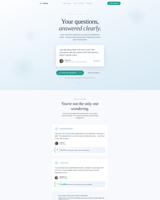 Clarity - Trusted Urologist Landing Page Template