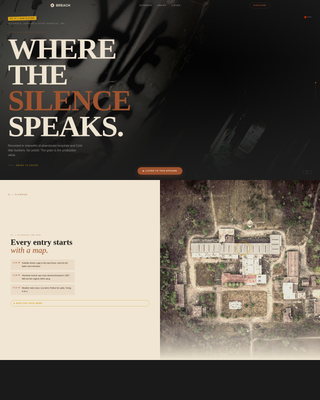 Breach - Immersive Urbex Landing Page Template