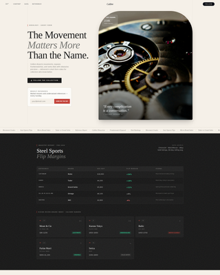 Calibre - Precision Horology Landing Page Template