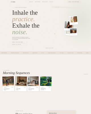 Asana - Serene Wellness Landing Page Template