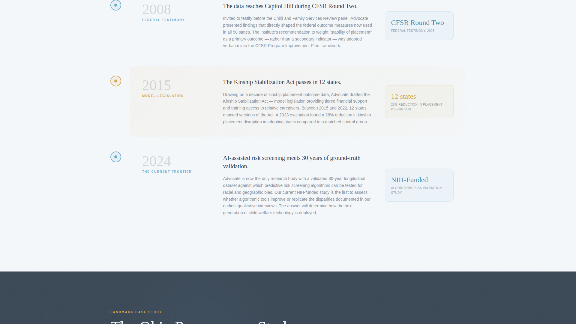 Child Welfare Research & Policy Landing Page Template