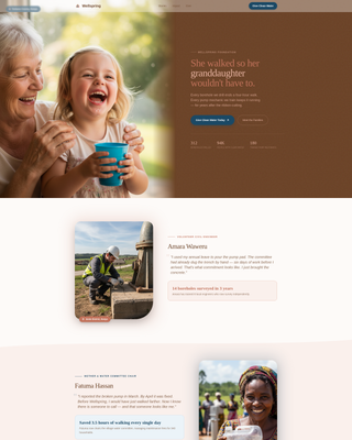 Advanced Clean Water Nonprofit Professional Website Template