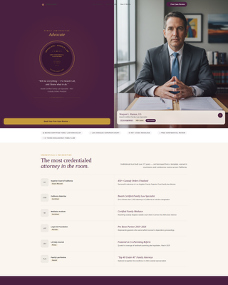 Child Custody Lawyer Landing Page Template