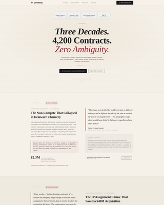 Commercial Contract Attorney Landing Page Template