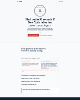 Construction Accident Lawyer Landing Page Template