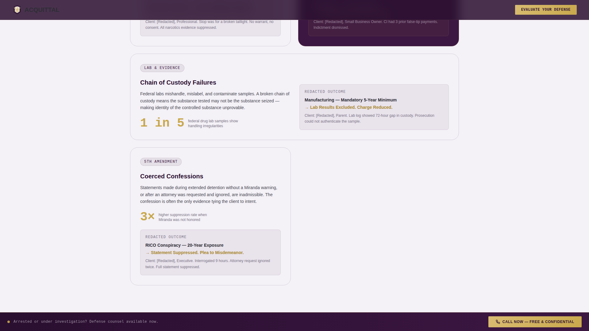 Criminal Defense Professional Website Template