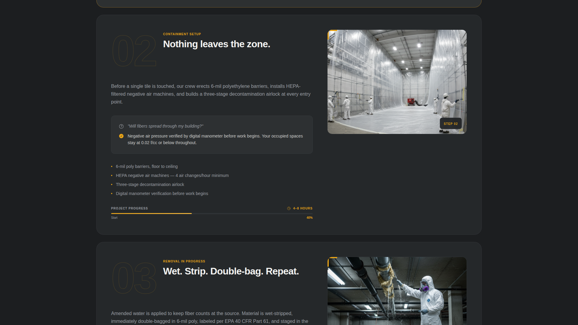 Restoration & Preservation Booking Website Template