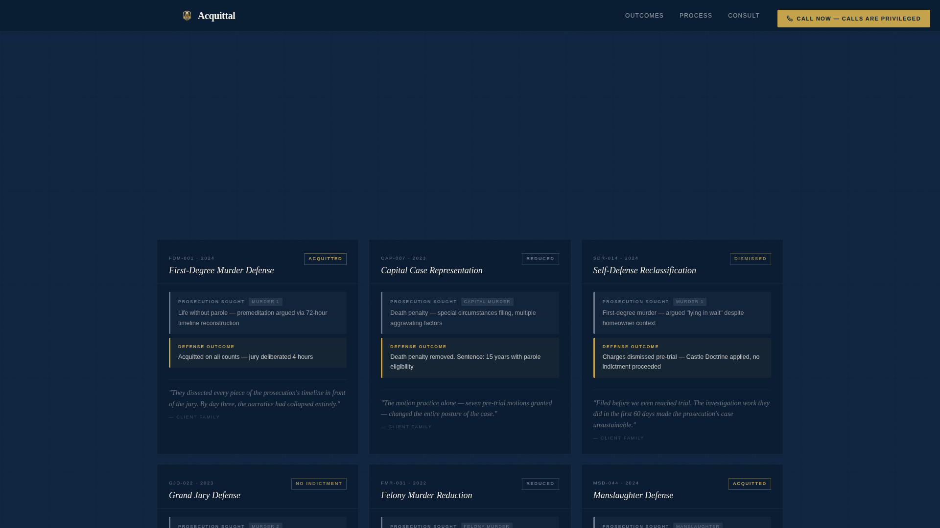 Criminal Defense Specialist Booking Website Template