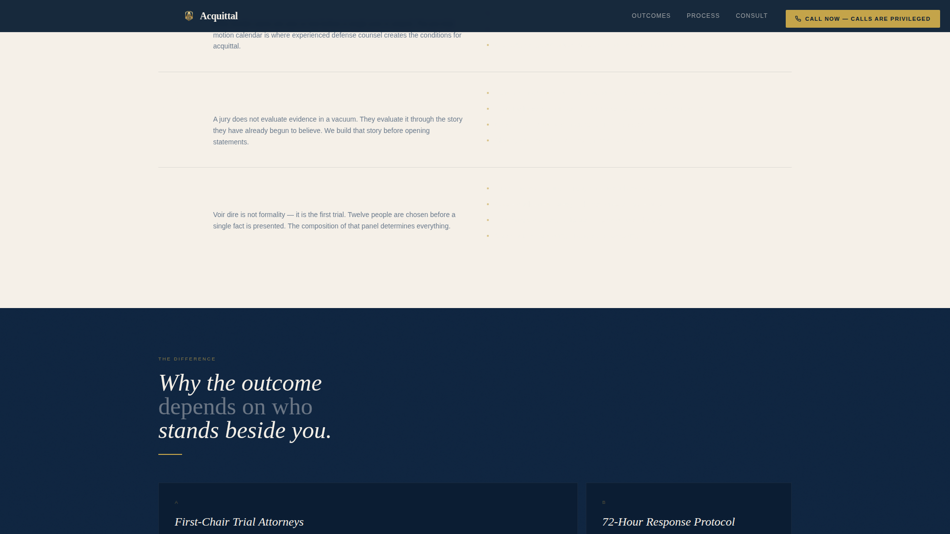Criminal Defense Specialist Booking Website Template