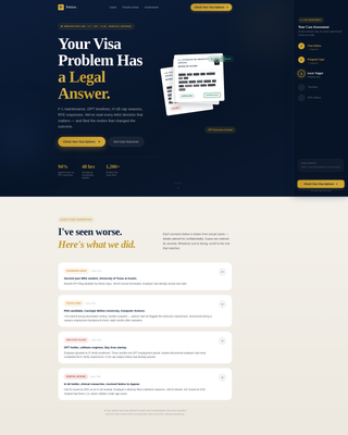 Authoritative Immigration Law Landing Page Template