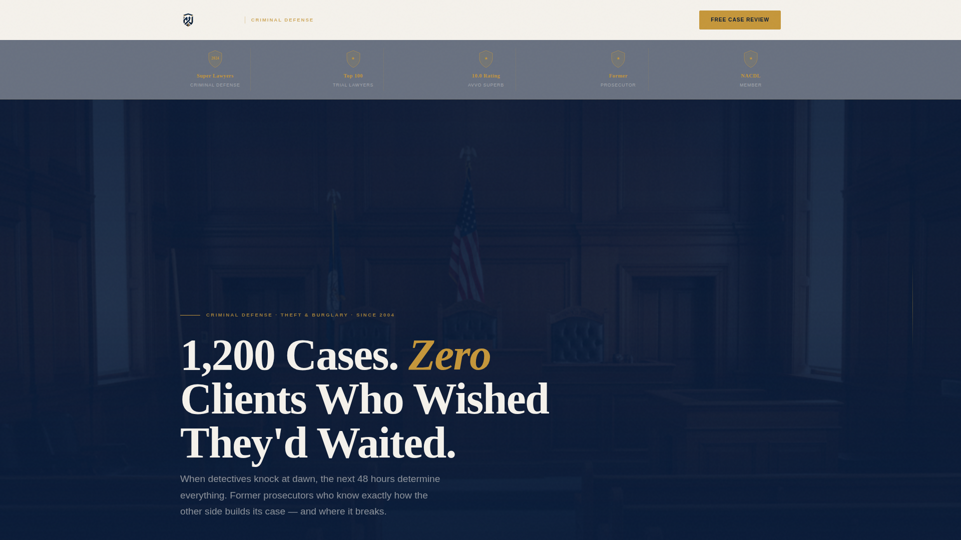 Criminal Defense Booking Website Template