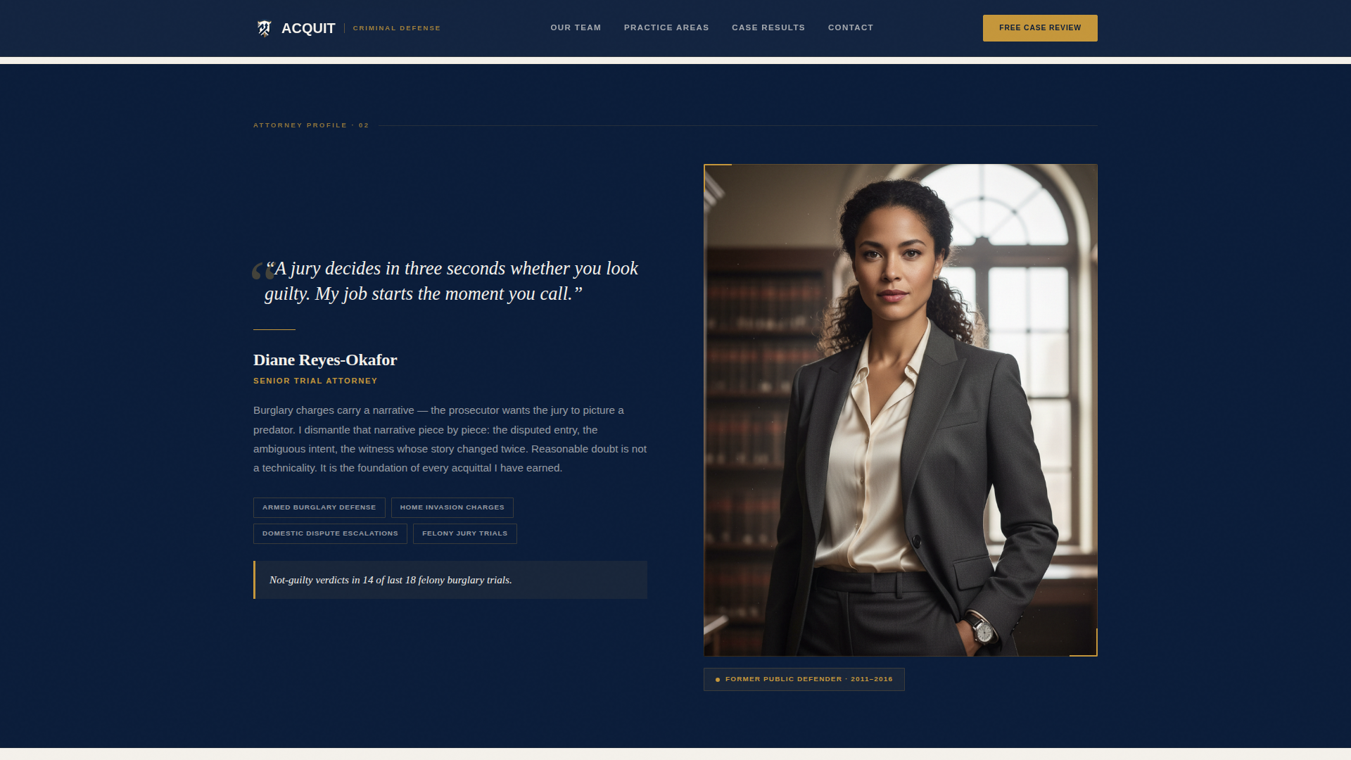 Criminal Defense Booking Website Template