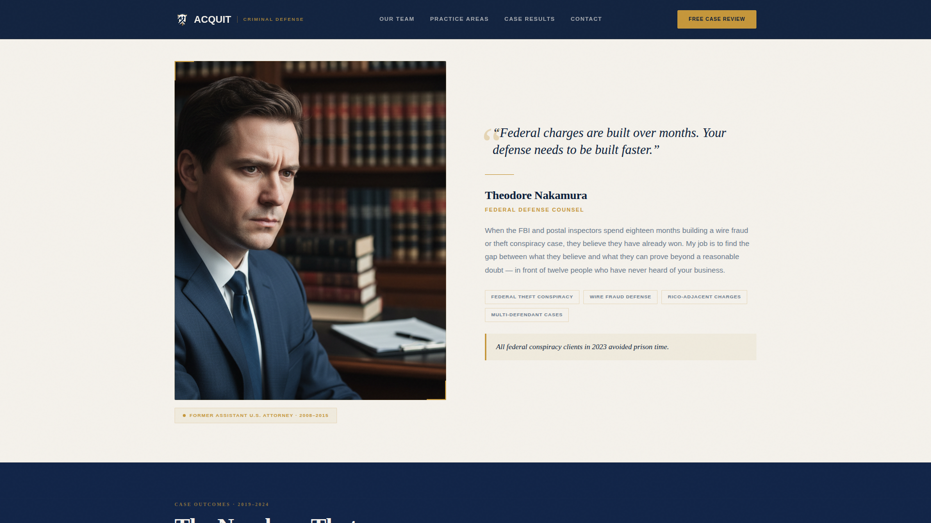 Criminal Defense Booking Website Template