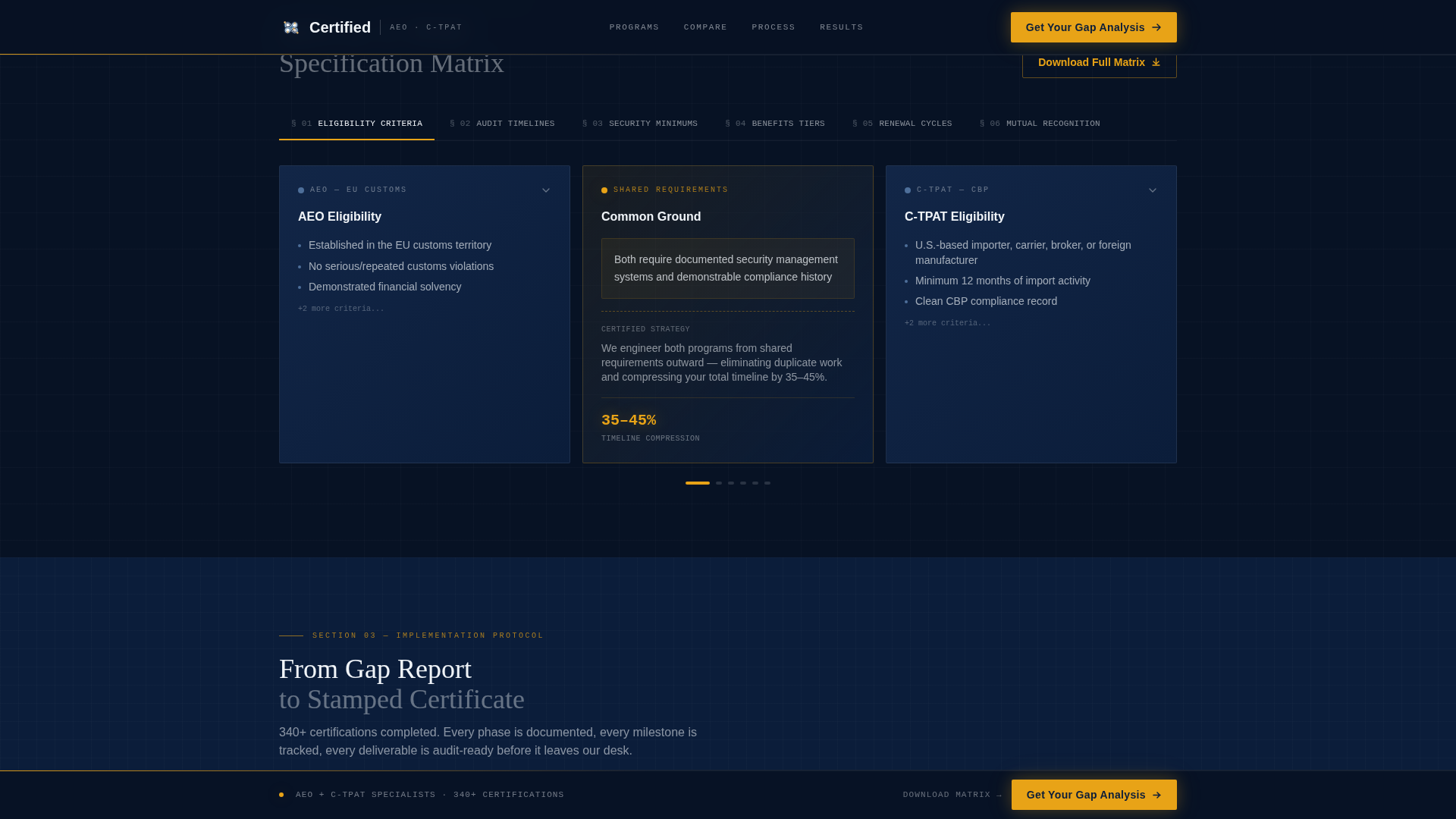 Customs & Trade Booking Website Template