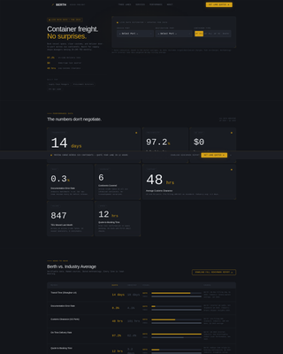 Berth - Precision Oceanfreight Landing Page Template