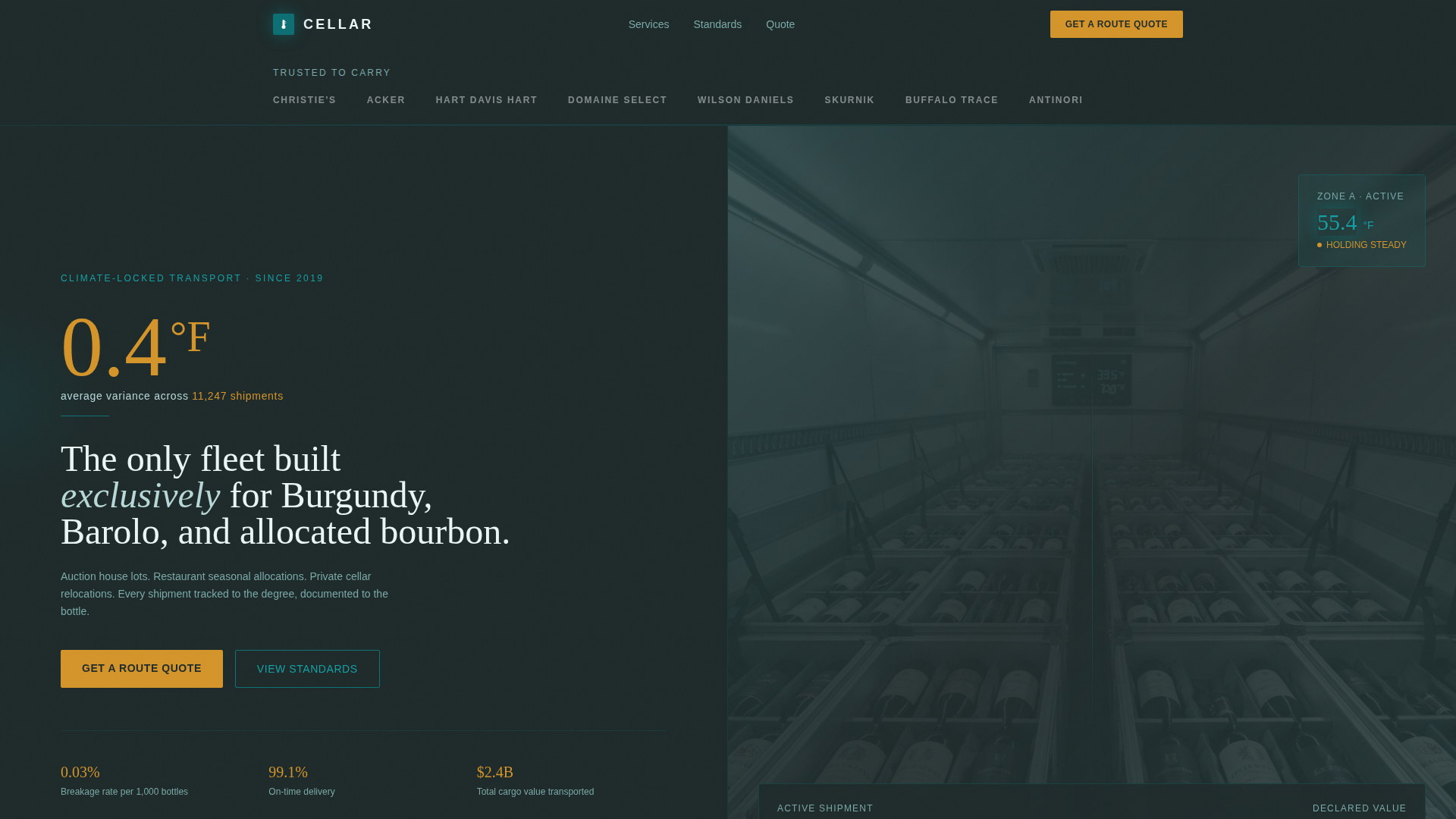 Cellar - Precision Winespirits Landing Page Template