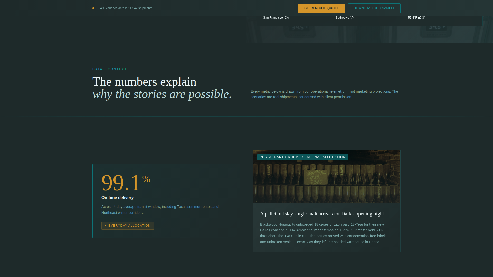 Cellar - Precision Winespirits Landing Page Template