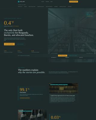 Cellar - Precision Winespirits Landing Page Template