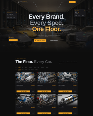 Showroom - Cinematic Multibrand Landing Page Template