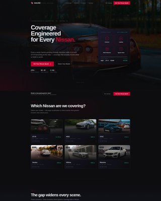 Insure - Specialist Nissan Landing Page Template