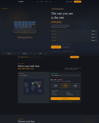 Berth - Dynamic Oceanshipping Landing Page Template