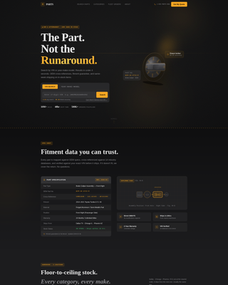 Partsource - Industrial Autoparts Landing Page Template