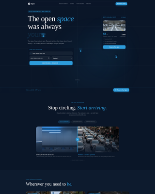 Spot - Seamless Parking Landing Page Template