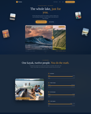 Pontoon - Immersive Rental Landing Page Template