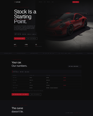 Flatline - Precision Porsche Landing Page Template