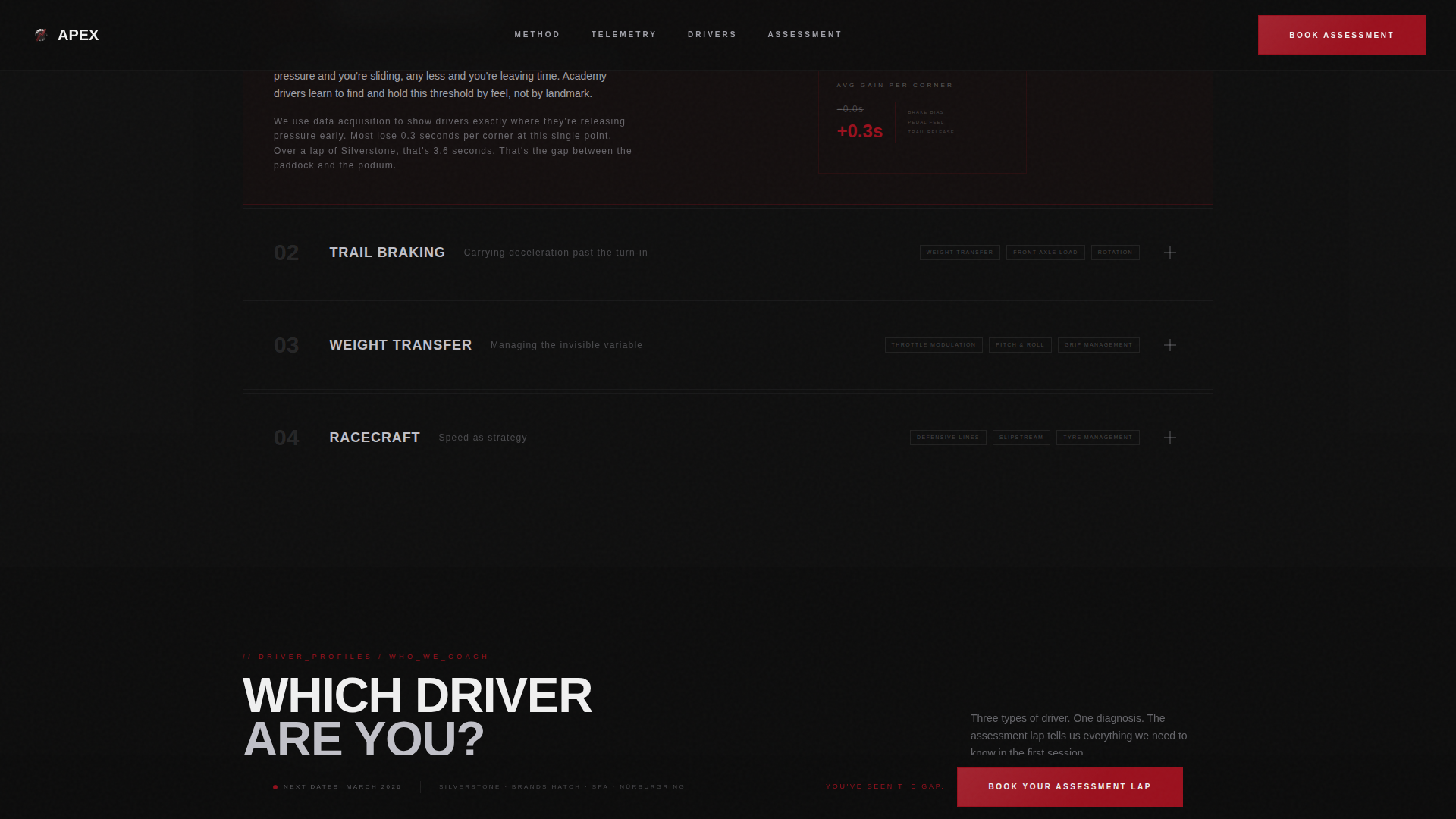 Apex - High-Performance Racing Landing Page Template
