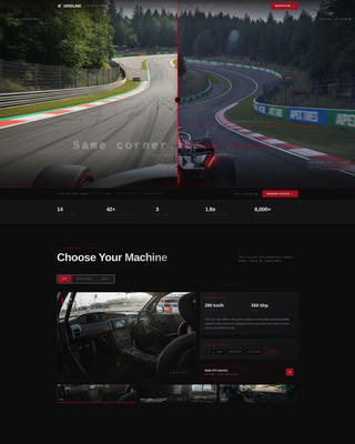 Gridline - High-Octane Simulator Landing Page Template