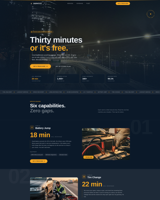 Dispatch - Reliable Roadside Landing Page Template