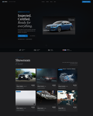 Drive - Certified Subaru Landing Page Template