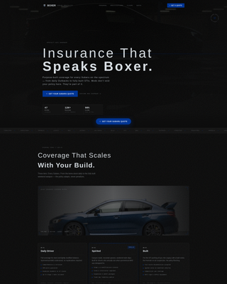 Boxer - Precision Subaru Landing Page Template