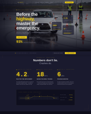 Shift - Precision Teen Driver Landing Page Template
