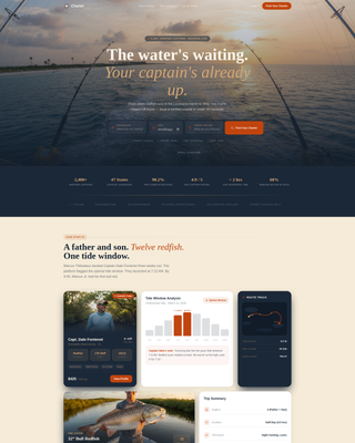 Fishing Charter Booking Website Template
