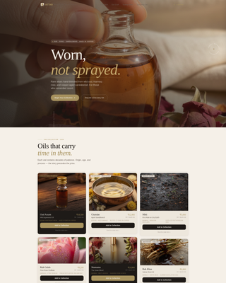 Artisan Fragrance Landing Page Template