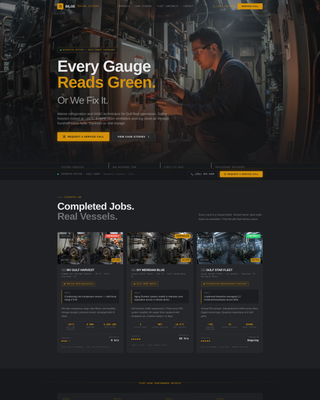 Bilge - Reliable Marine HVAC Landing Page Template