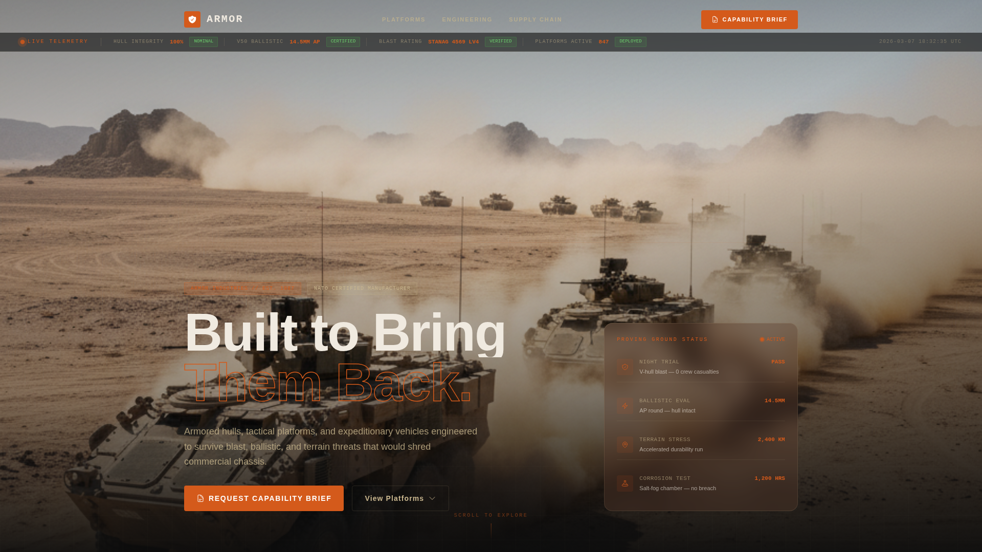 Defense Contractor & Military Local Professional Website Template